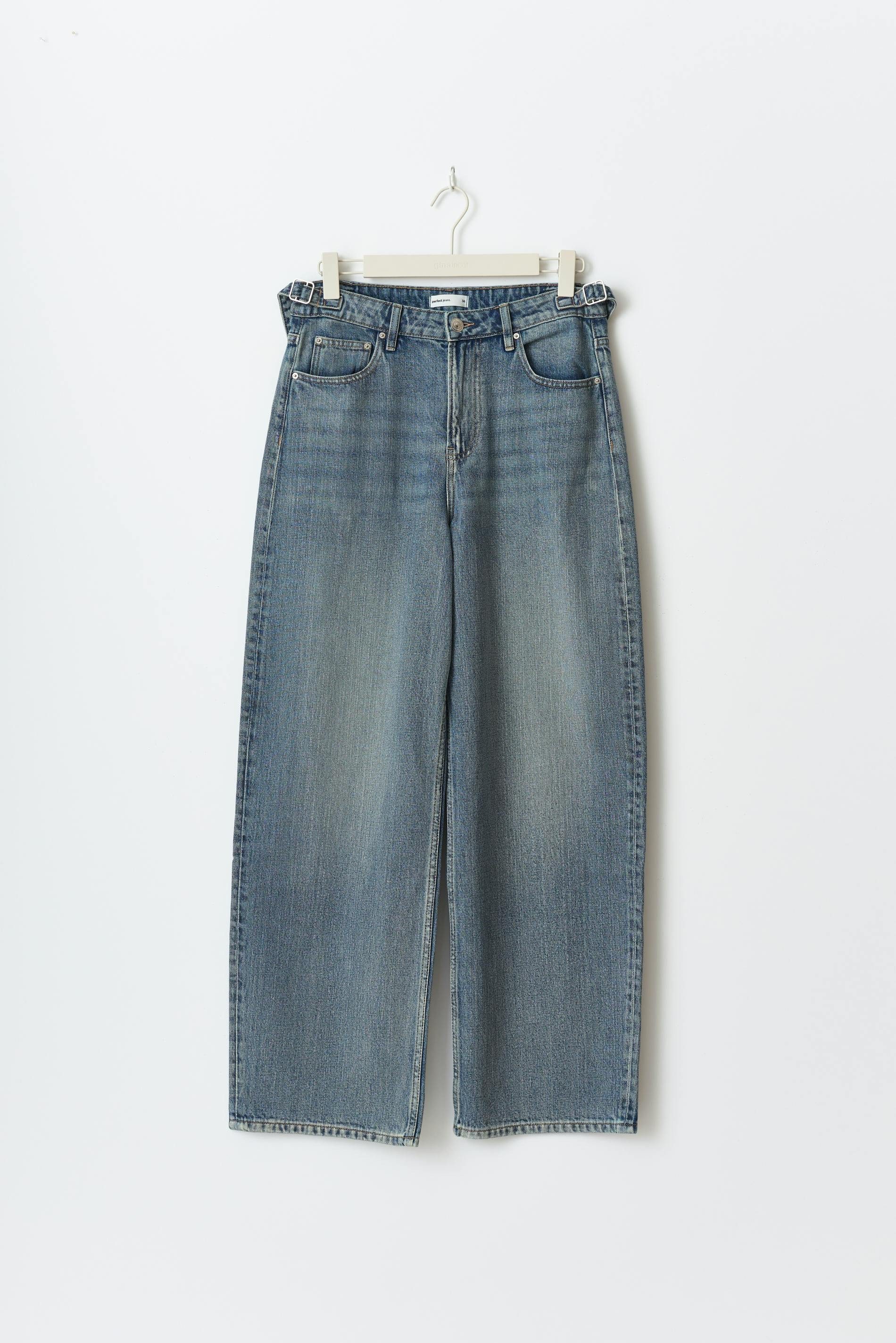 Gina Tricot Gerade Jeans Adjustabe waist jeans - Weite Jeans - Damen Jeans