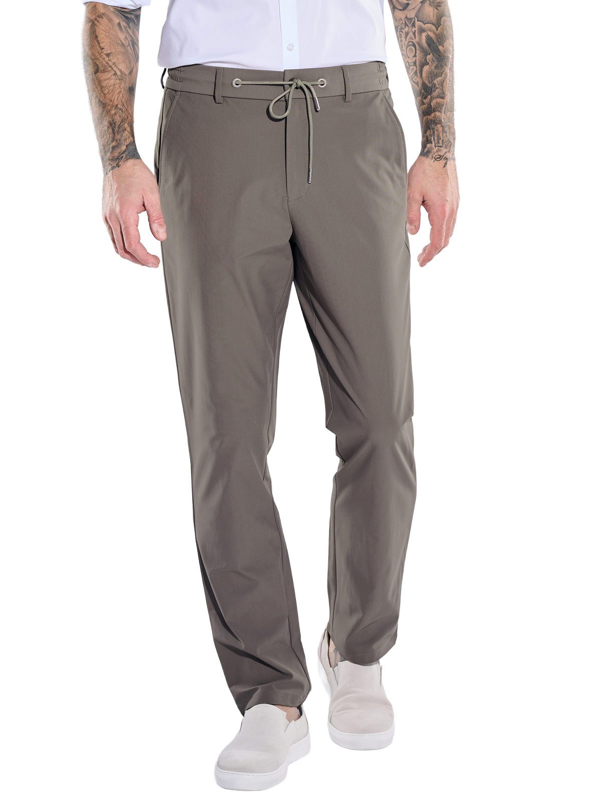 emilio adani Anzughose Herren Anzughose slim fit, Braunbeige
