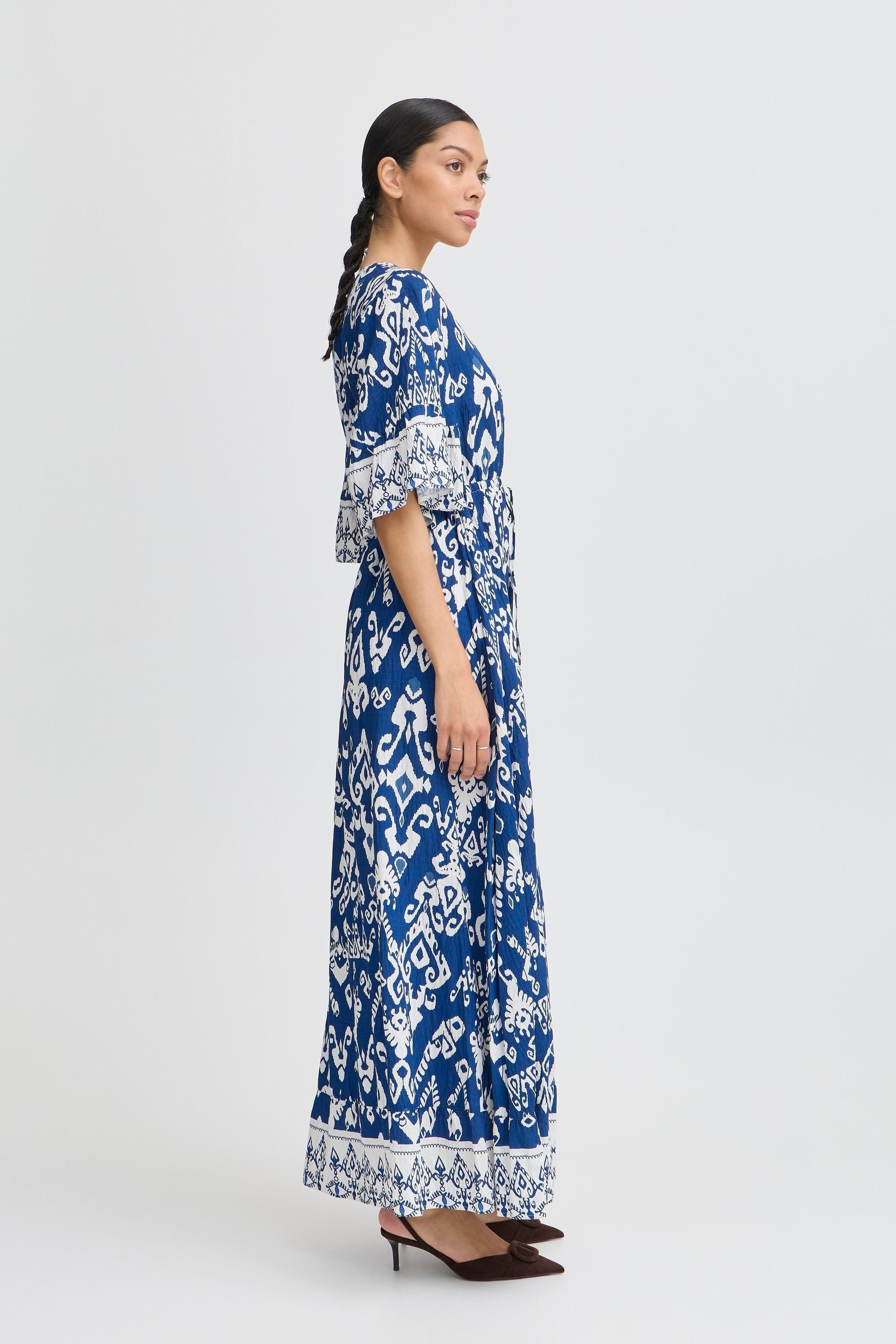b.young Midikleid BYJASMINA Lässiges gemustertes Maxikleid günstig online kaufen