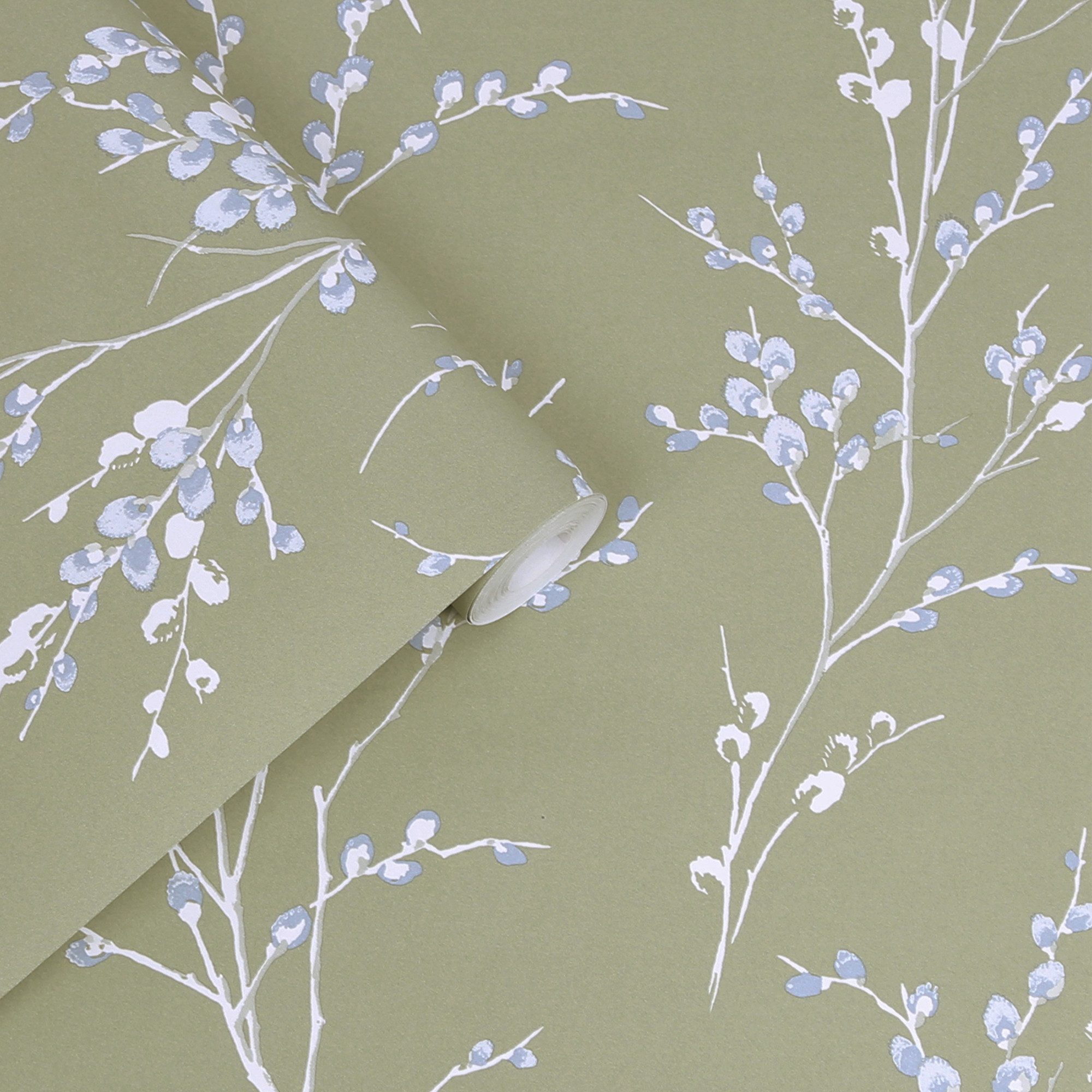 LAURA ASHLEY Vliestapete Pussy Willow, glatt, geblümt, (1 St), 10mx52cm (ca. 5m2)