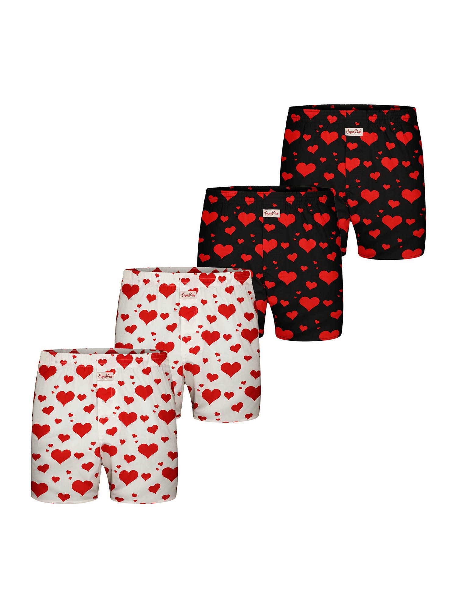 Sugar Pine Boxer Valentinstag (4-St) American Боксерские мужские трусы, боксерки Loose Fit Männer