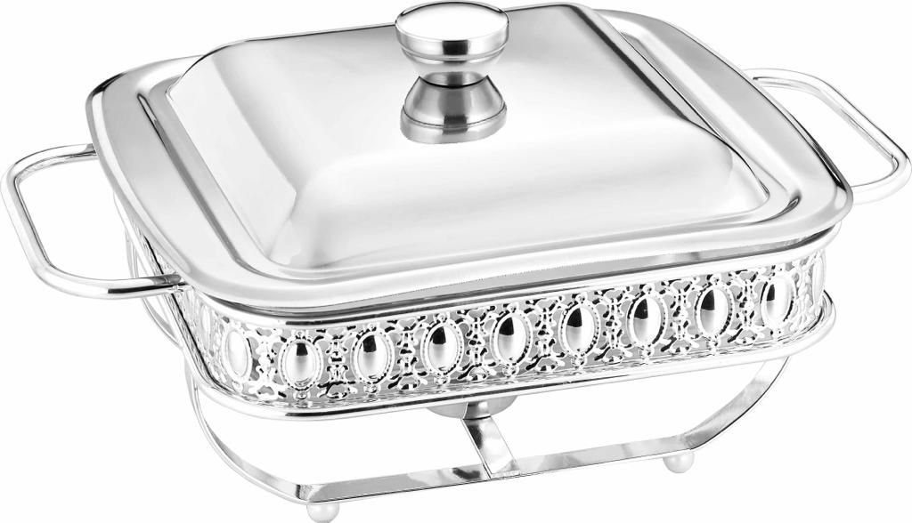 ZELLERFELD Speisenwärmer 1,8L Speisewärmer Hitzebeständig mit Deckel Auflaufform Teelichtkerzen