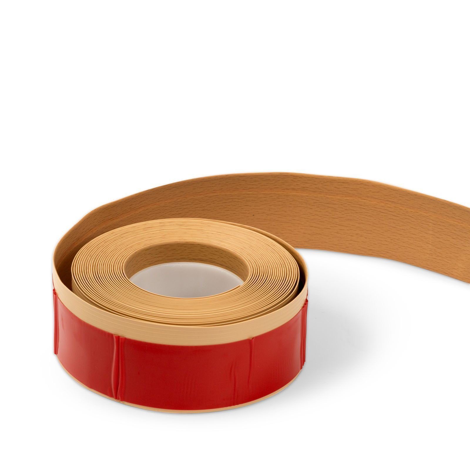 Floordirekt Sockelleiste selbstklebend Oslo – flexible PVC Leiste zum Kleben, starker Halt, L: 1000 cm, individuell zuschneidbar, einfache Montage, 10m in Buche-Hell