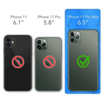 EAZY CASE Handyhülle Glitter Case für Apple iPhone 11 Pro Max 6,5 Zoll, Glitzerhülle Transparent Bumper Case Handycase Glossy Grau Anthrazit