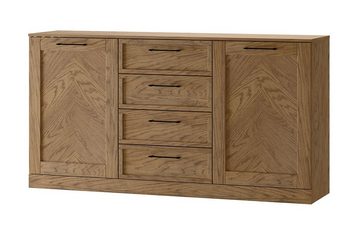 Feldmann-Wohnen Sideboard Cozy 45 (1 St), 170x42x90cm Artisan Rustikal 2-türig