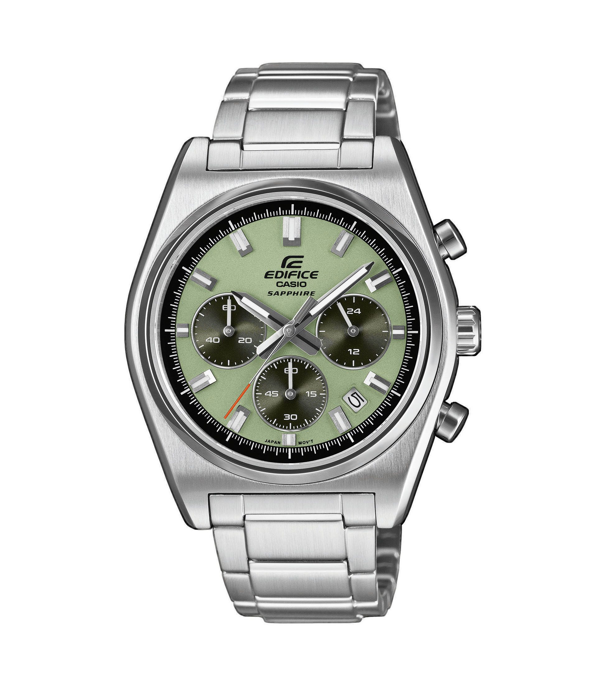 CASIO EDIFICE Chronograph EFB-730D-3AVUEF, Quarzuhr, Armbanduhr, Herrenuhr, Edelstahlarmband, analog, Tag