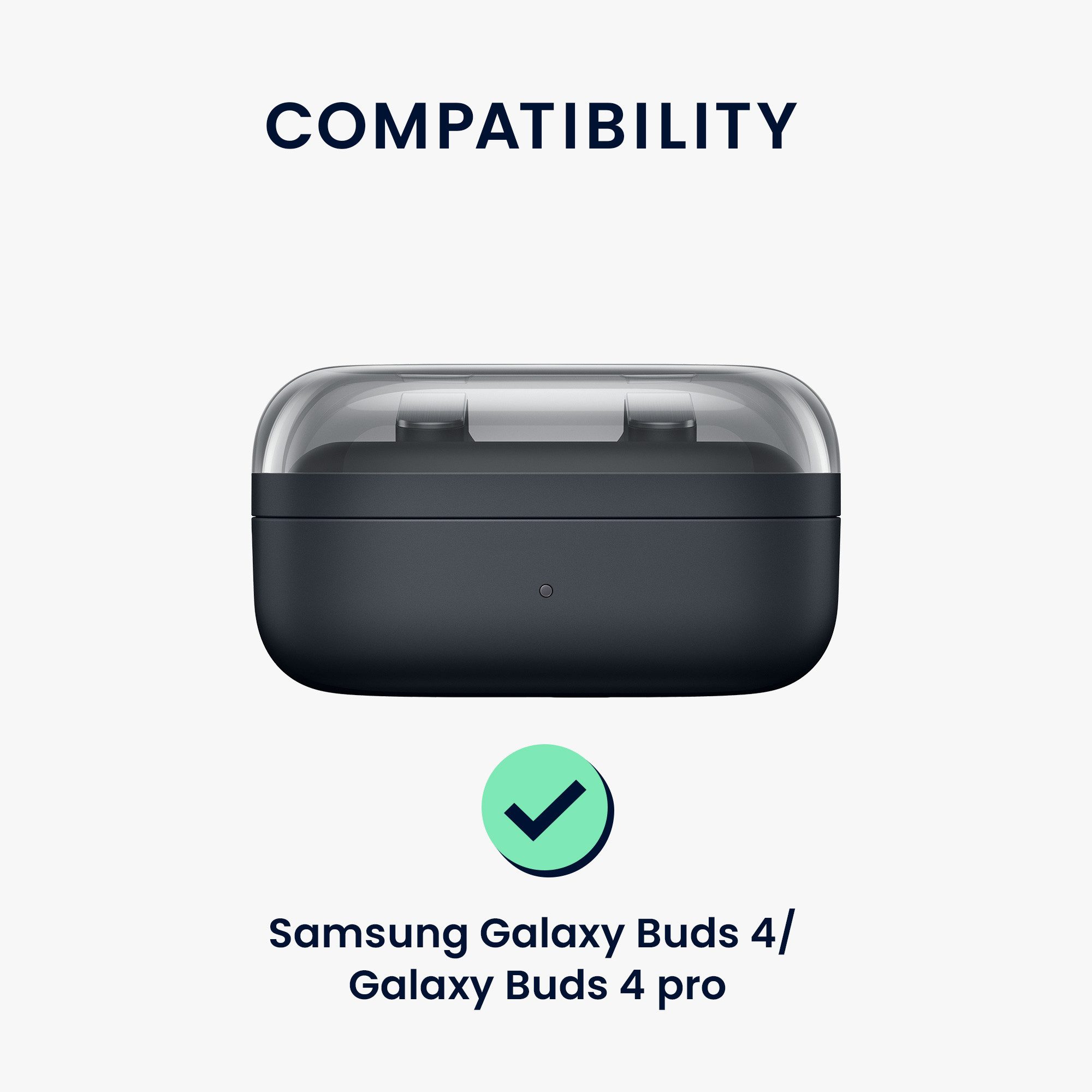 kwmobile Kopfhörer-Schutzhülle Design Schutzhülle für Samsung Galaxy Buds 4 / Galaxy Buds 4 Pro Hülle, TPU Silikon Case für Kopfhörer Ladecase stoßfestes Cover  – Bild 2 von 5