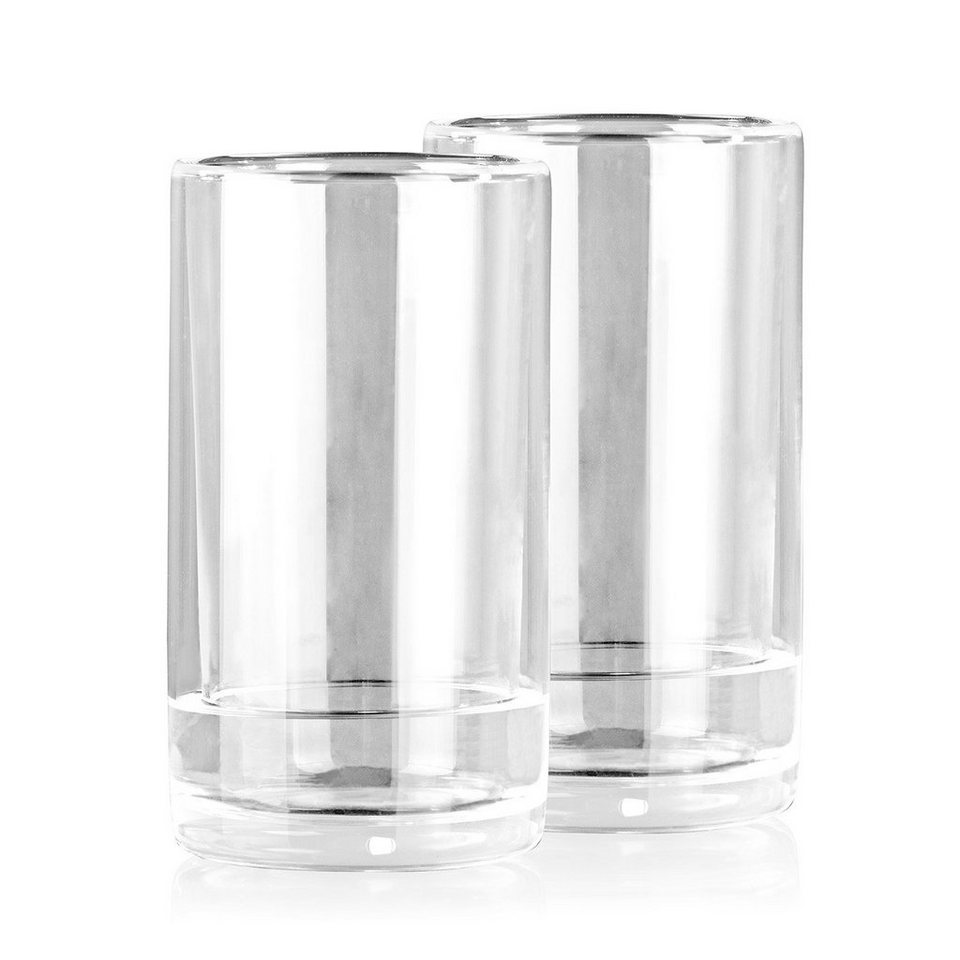 GOURMETmaxx Glasmantel 2er-Set Gläser-Set - -4 gefriert °C im 280 Cooling-Gel je selbstkühlend ml, bei
