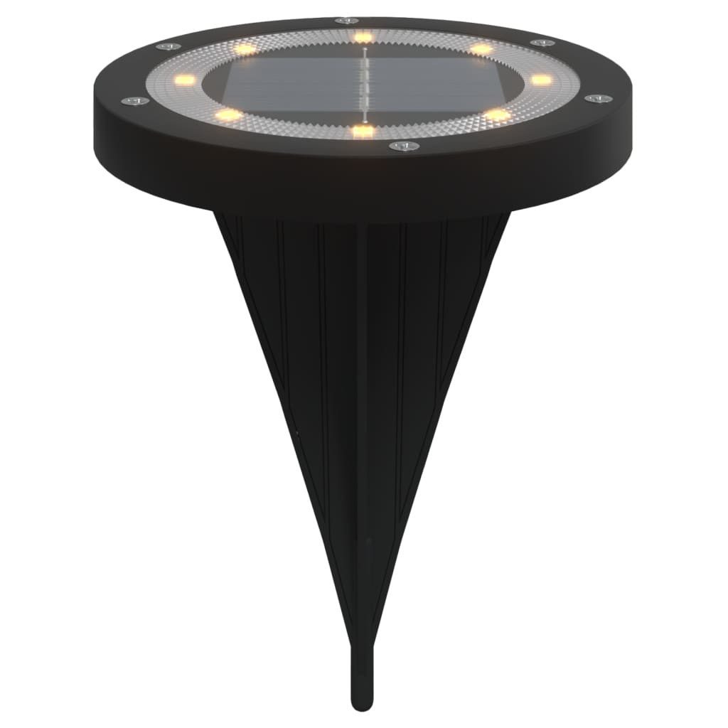 vidaXL LED Solarleuchte Solar-Bodenleuchten mit Erdspieß 12 Stk. Warmweiß
