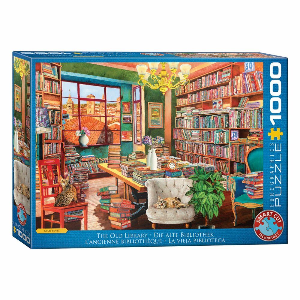 EUROGRAPHICS Puzzle Die alte Bibliothek, 1000 Puzzleteile