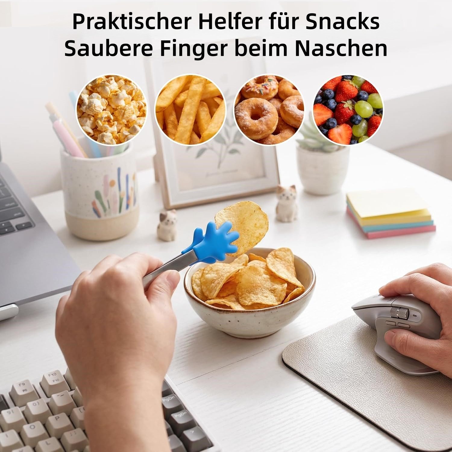 FOUORTUNATE-BEE Servierzange 4er Set Mini-Zangen für Süßigkeiten, Obst & Eiscreme, Lustige Greifzangen für Kindergeburtstage & Candy-Bars – Bild 3 von 5