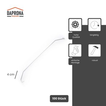 DAPRONA Klemmen, (100-St), Sturmklammern Universal Ziegelklammer Stahl