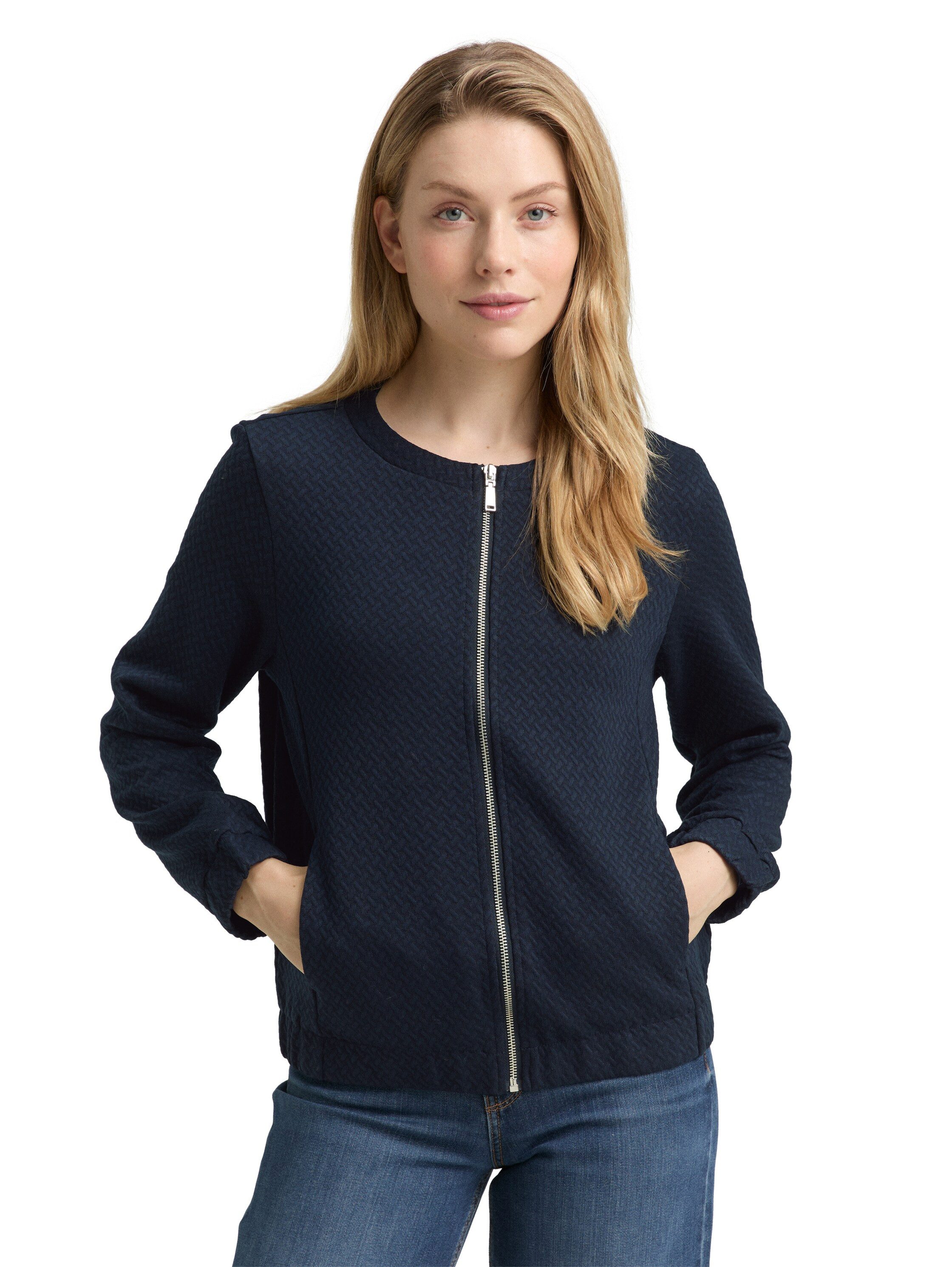 TOM TAILOR Sweatjacke mit Struktur