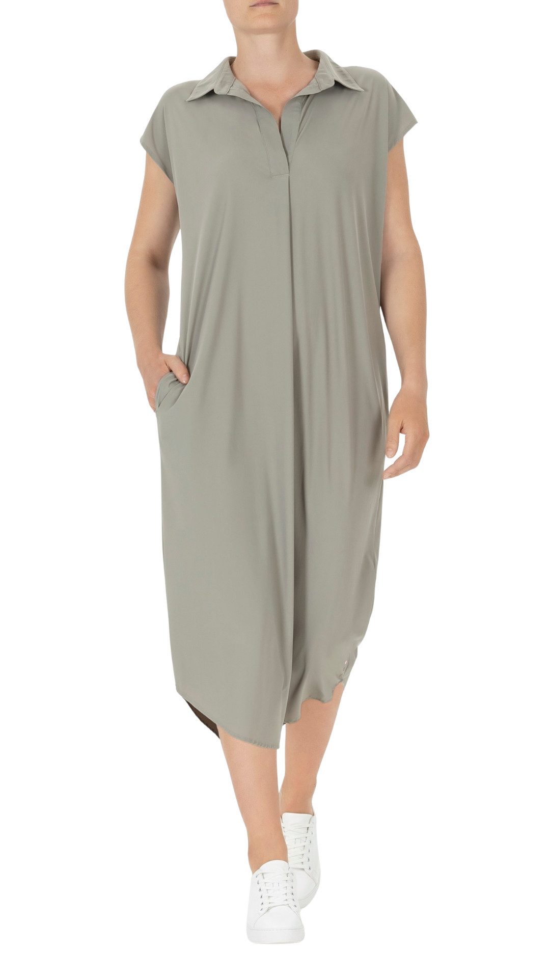 Sommerkleid Kleid Dakota – Midi-Kleid im Relaxed Fit mit elegantem Kragen
