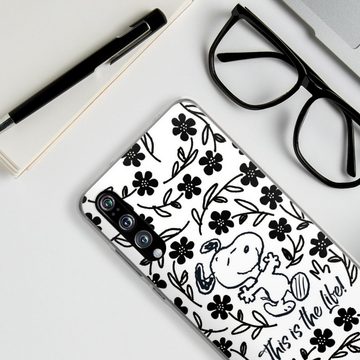 DeinDesign Handyhülle Peanuts Blumen Snoopy Snoopy Black and White This Is The Life, Huawei P20 Pro Silikon Hülle Bumper Case Handy Schutzhülle