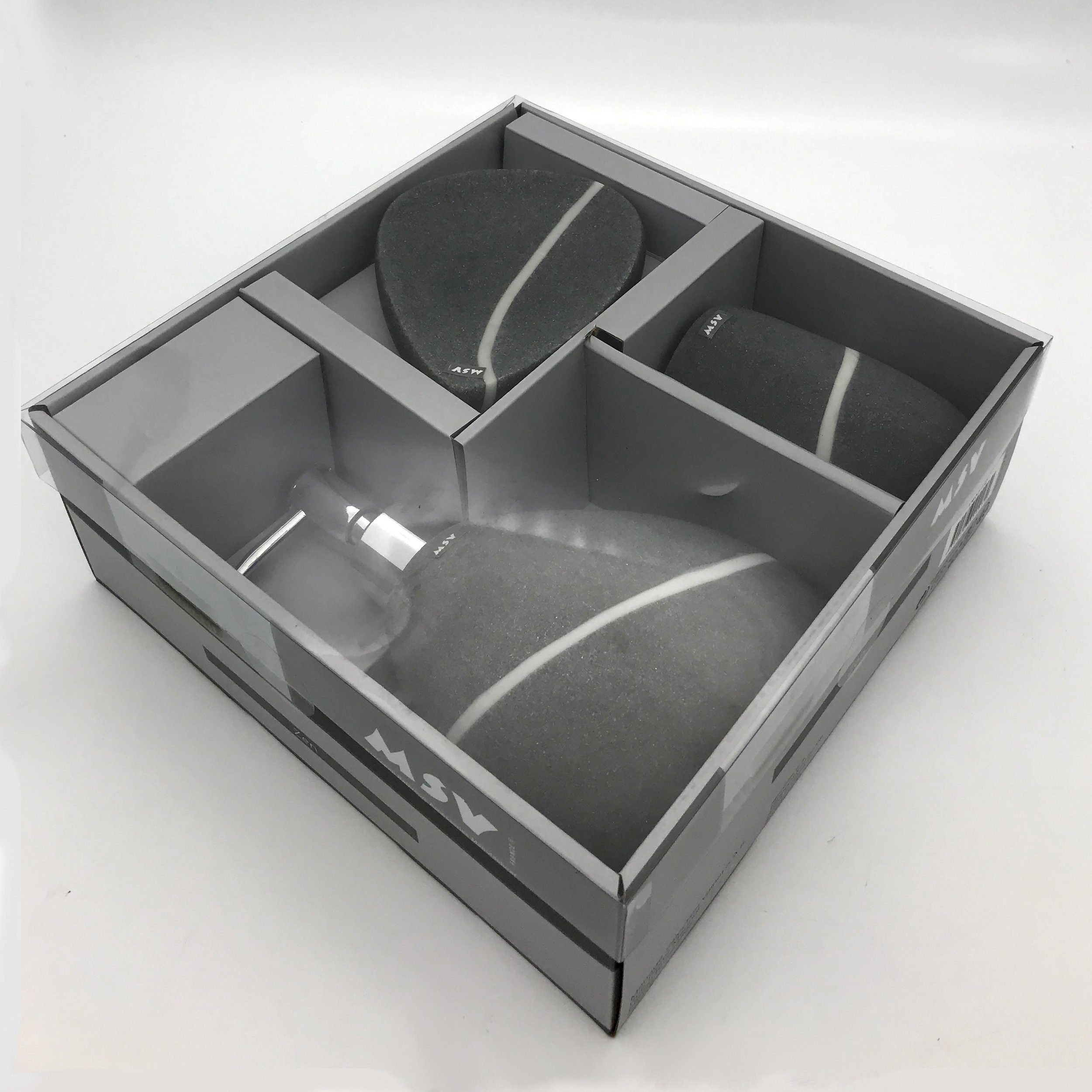 MSV Badaccessoires-Sets ZEN, Zubehör-Set aus hochwertigem Polyresin, Naturs günstig online kaufen