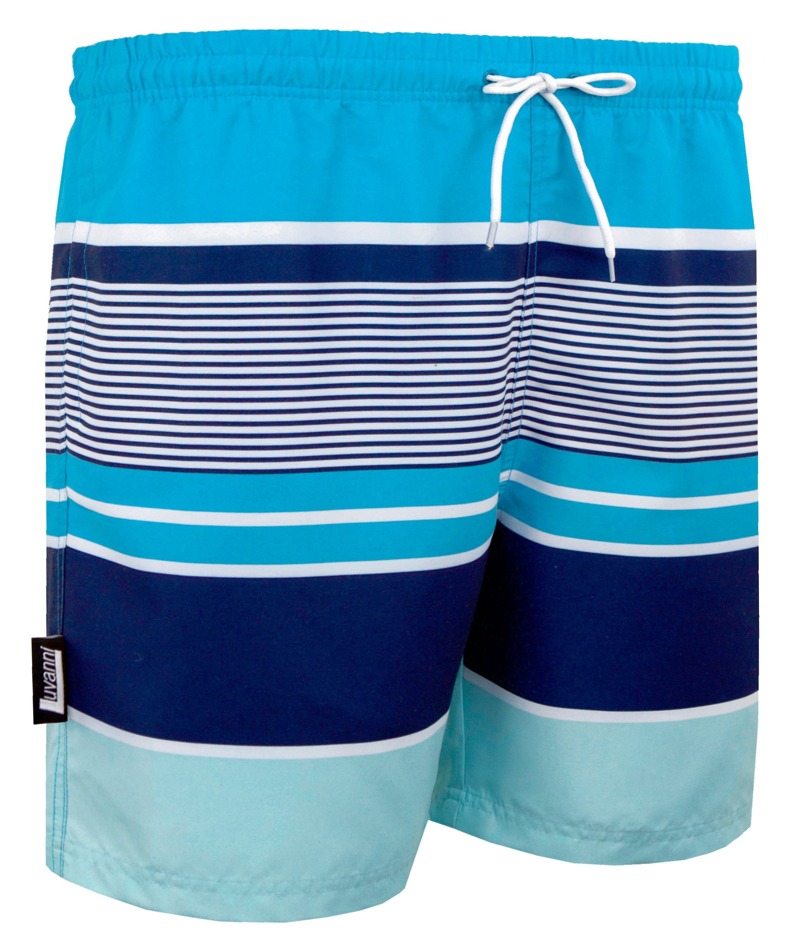 Luvanni Badehose Badehose Herren Schnelltrocknende Beachshorts Badeshorts Regular Fit Kordelzug Boardshorts Schwimmhose Lässiger Bequemer Schnitt