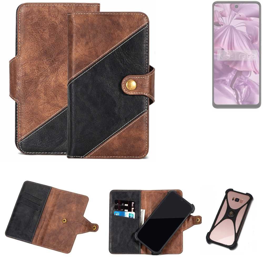 K-S-Trade Handyhülle für HMD Pulse, Handyhülle Schutzhülle Bookstyle Case Klapphülle Cover Hülle