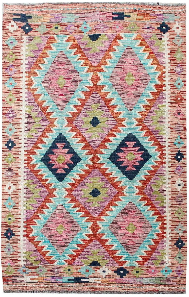 Orientteppich Kelim Afghan 100x157 Handgewebter Orientteppich, Nain Trading, rechteckig, Höhe: 3 mm