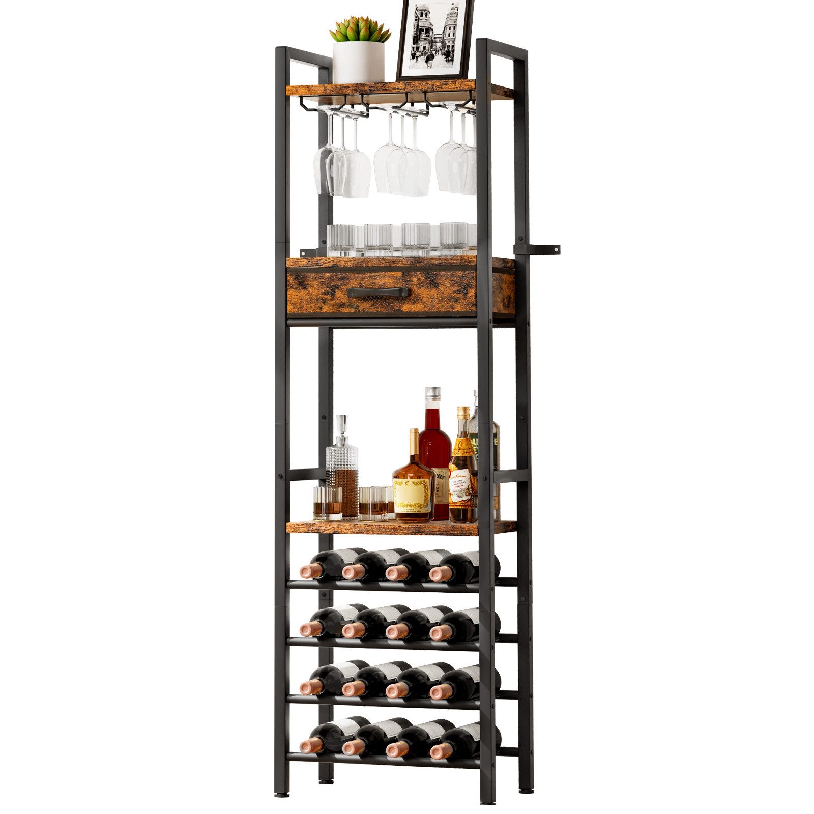 Yorbay Weinregal Vintage Design,Weinständer aus Holz& günstig online kaufen