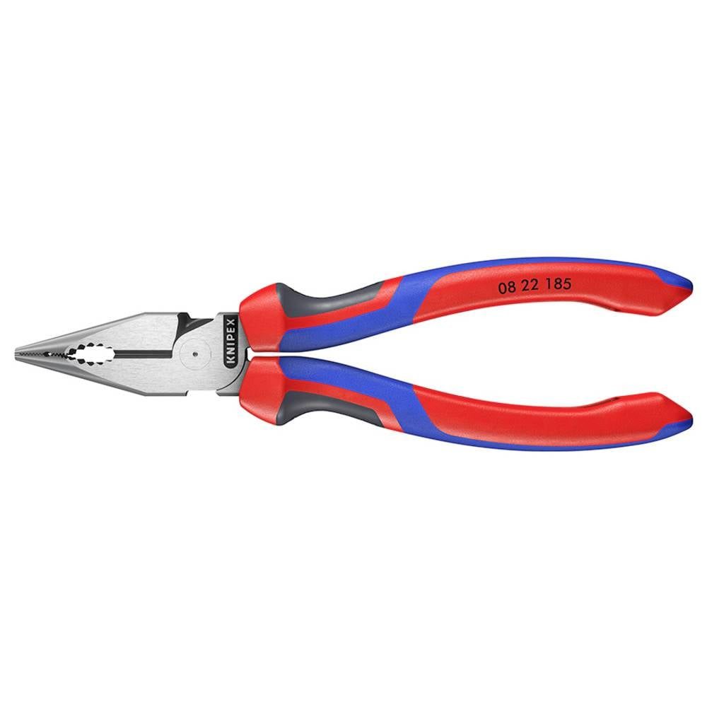 Knipex Spitzzange Spitz-Kombizange mit Mehrkomponenten-Hülle atramentiert 185 08 22 185