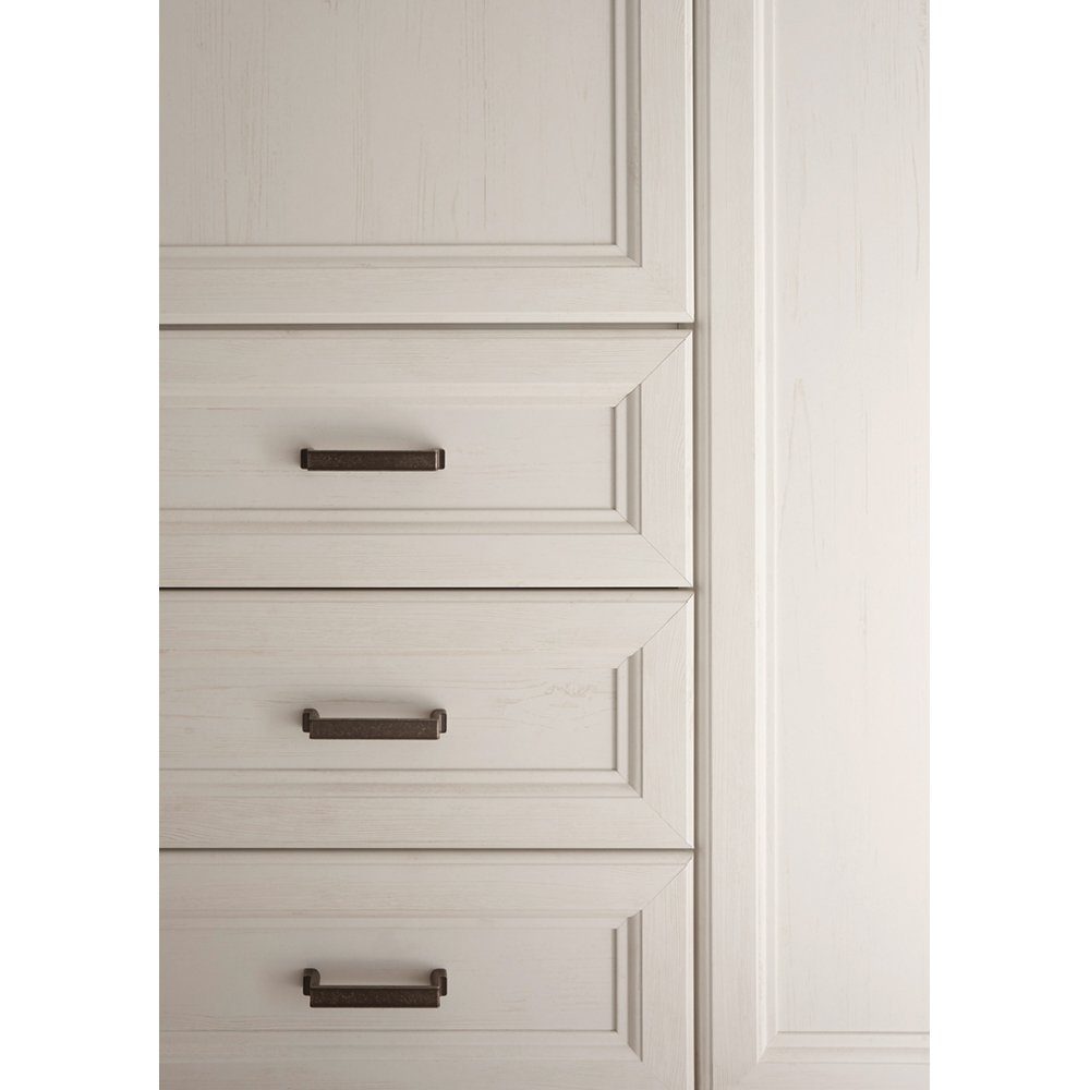 Lomadox Kleiderschrank JASPER-78 Anderson Pine 164 weiß, 3 Eiche Schubkästen, cm Nb., 3 Nb. Türen