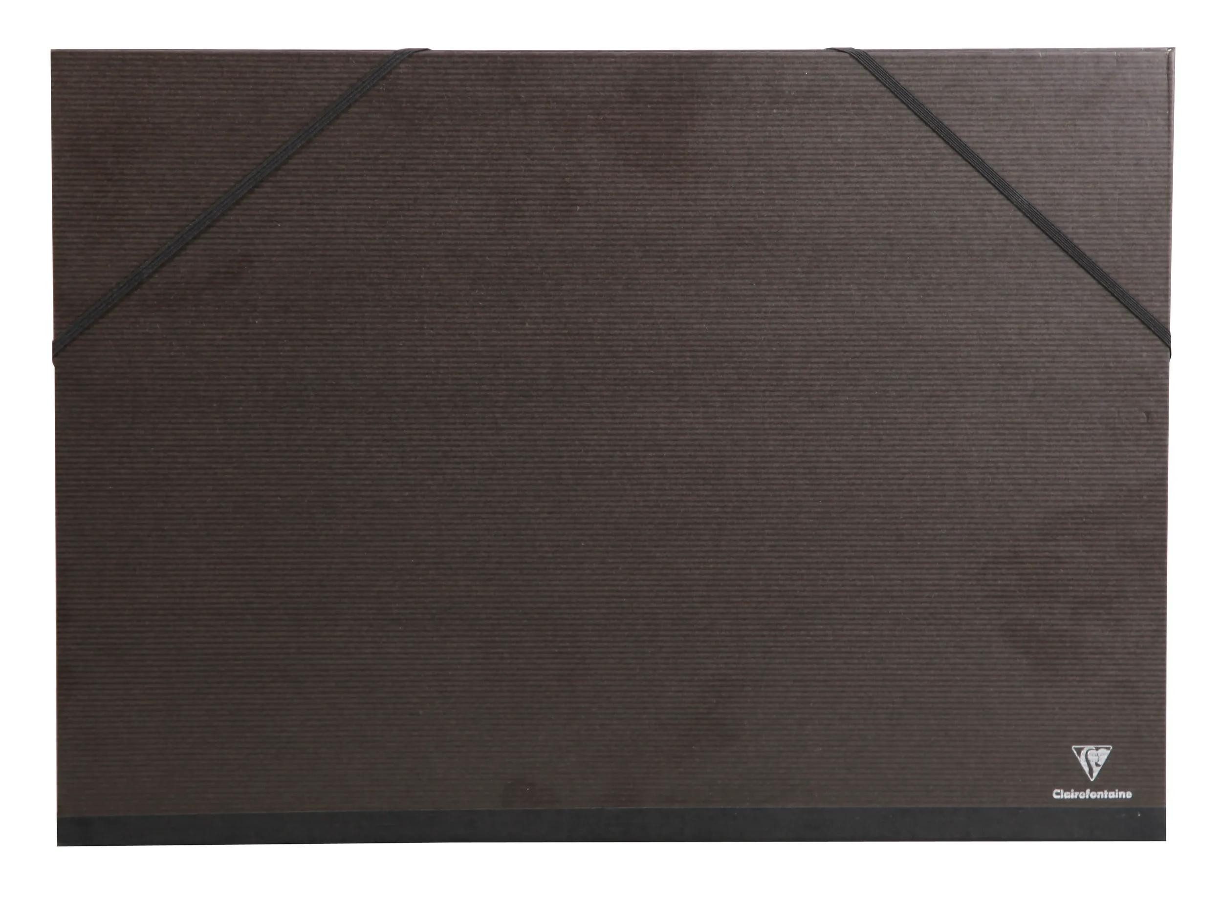 Schreibmappe 10x Zeichenmappe Kraft, 26x33 cm A4+ Schwarz 44700C