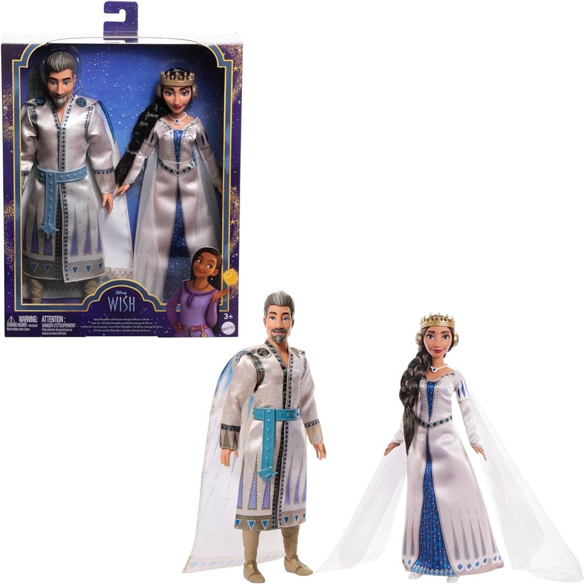 Mattel® Anziehpuppe Mattel Disneys Wish, König Magnifico und Königin HRC18