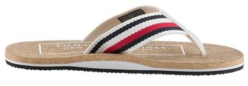 Tommy Hilfiger HILFIHER CORK BEACH SANDAL Zehentrenner mit gestreifter Bandage