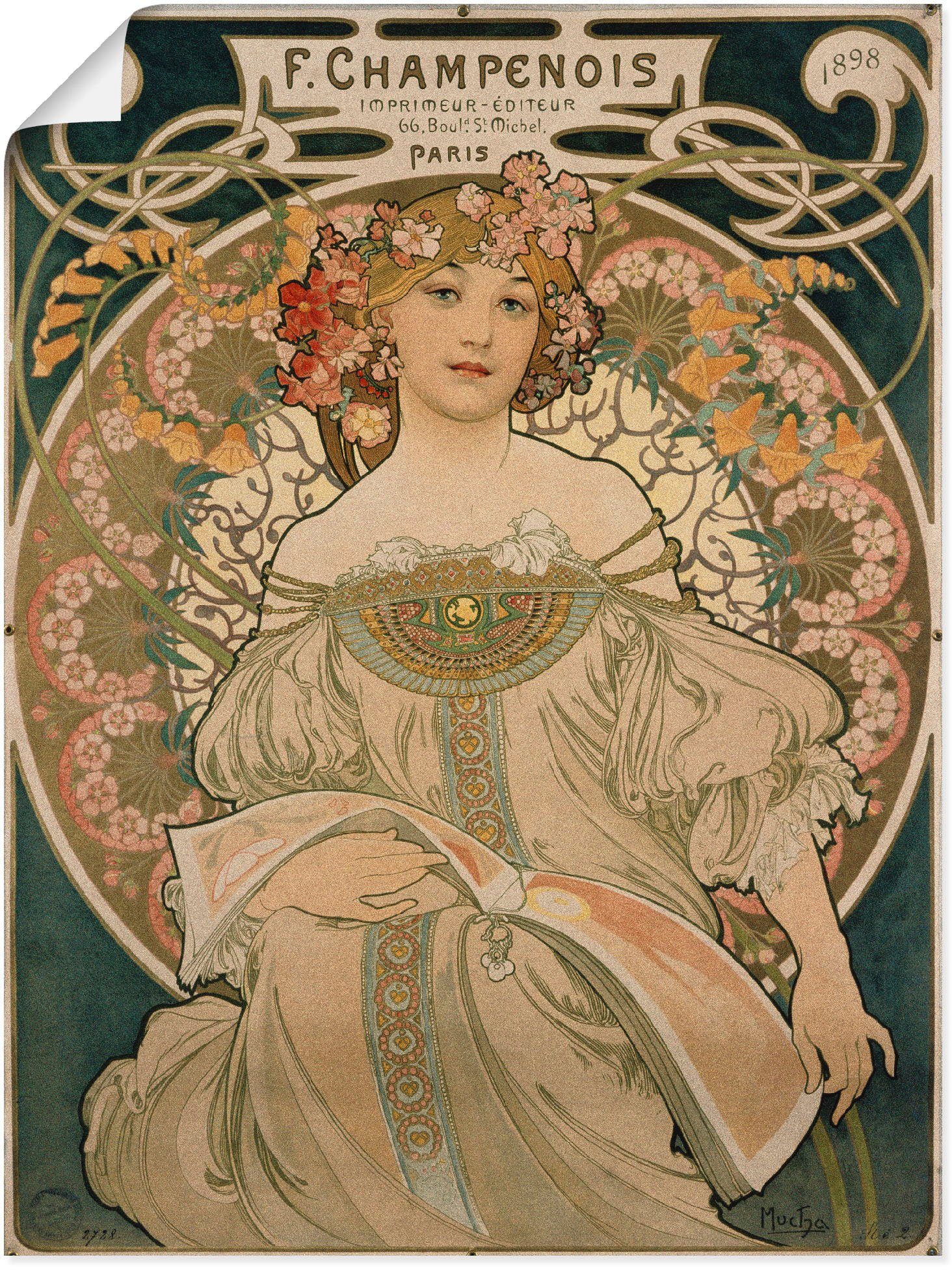 Artland Wandbild Plakat für F. Champenois. 1897, Ausstellungsplakate (1 St),  als Alubild, Leinwandbild, Wandaufkleber oder Poster in versch. Größen | Poster