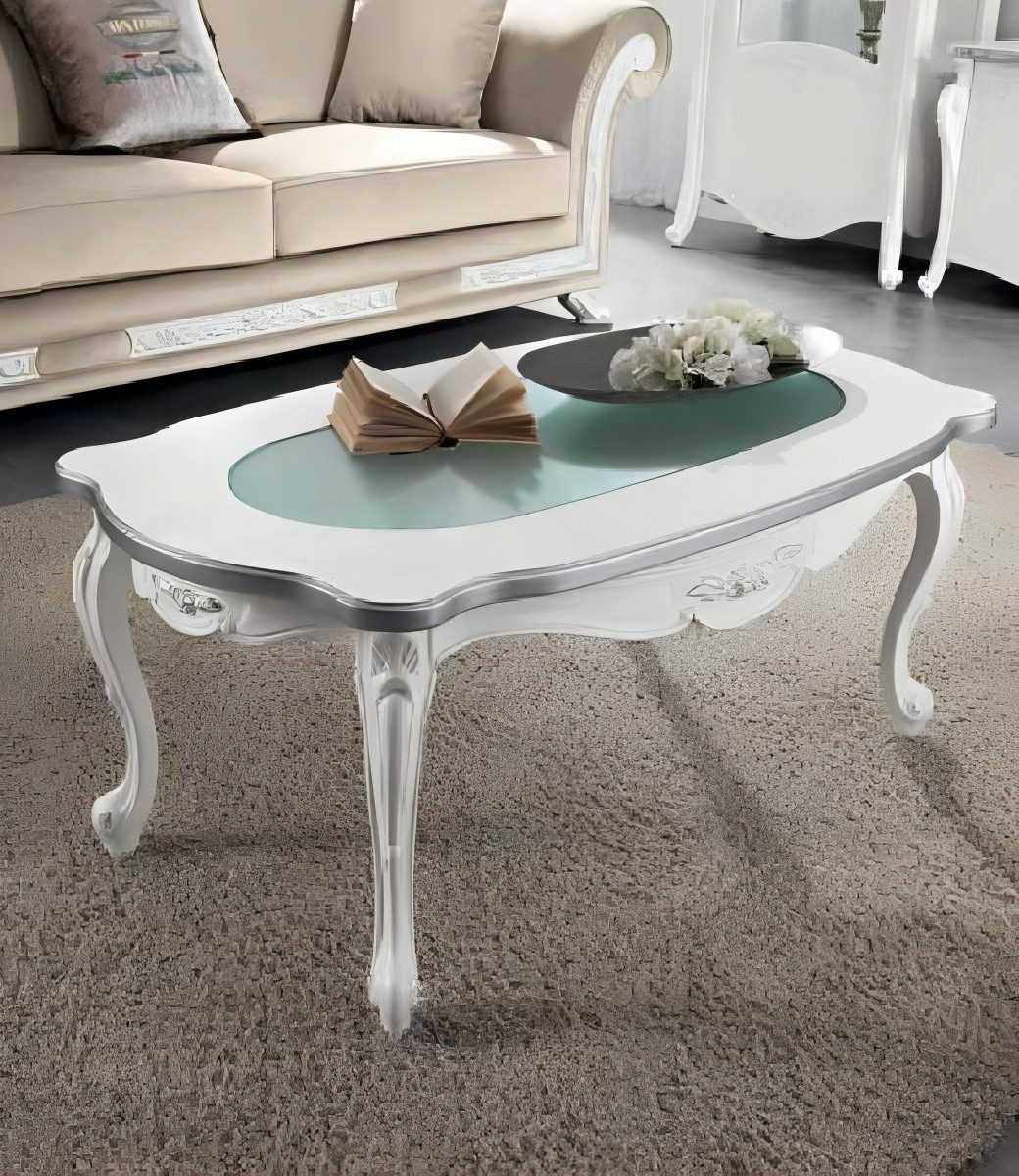Xlmoebel Couchtisch Eleganter Beistelltisch aus Holz im Art-déco-Stil mit Verzierungen (Packung, Couchtisch), Hergestellt in Europa