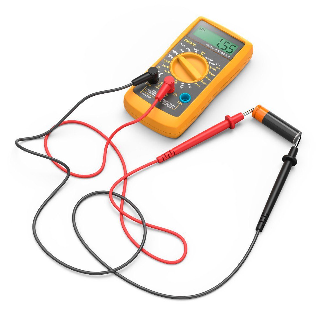 Hama Multimeter Digitalmultimeter zum Messen von Spannung, Strom und Widerstand, 300V