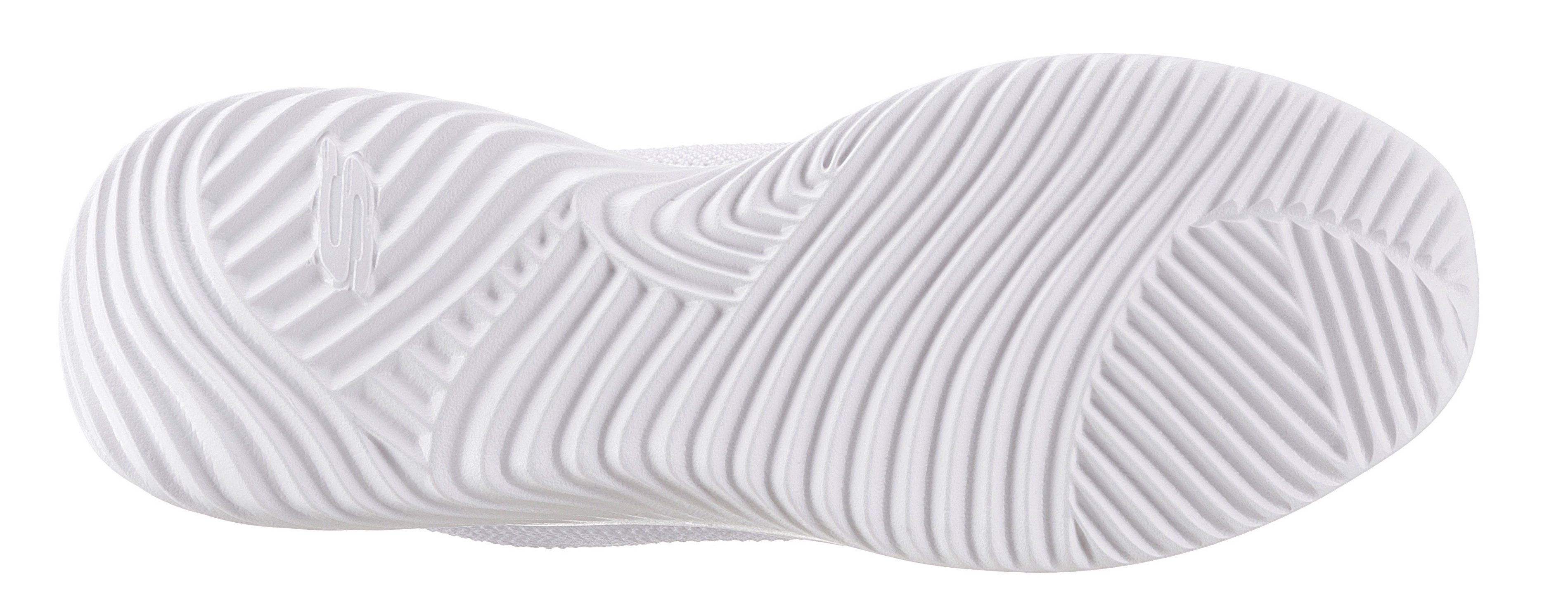 Skechers BOUNDER Slip-On Sneaker mit leichter Laufsohle weiß