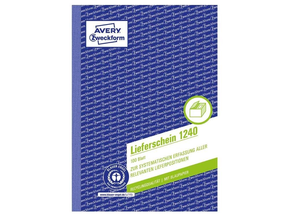 Avery Zweckform Formularblock Avery Zweckform Recycling Formularbuch '1240' Lief