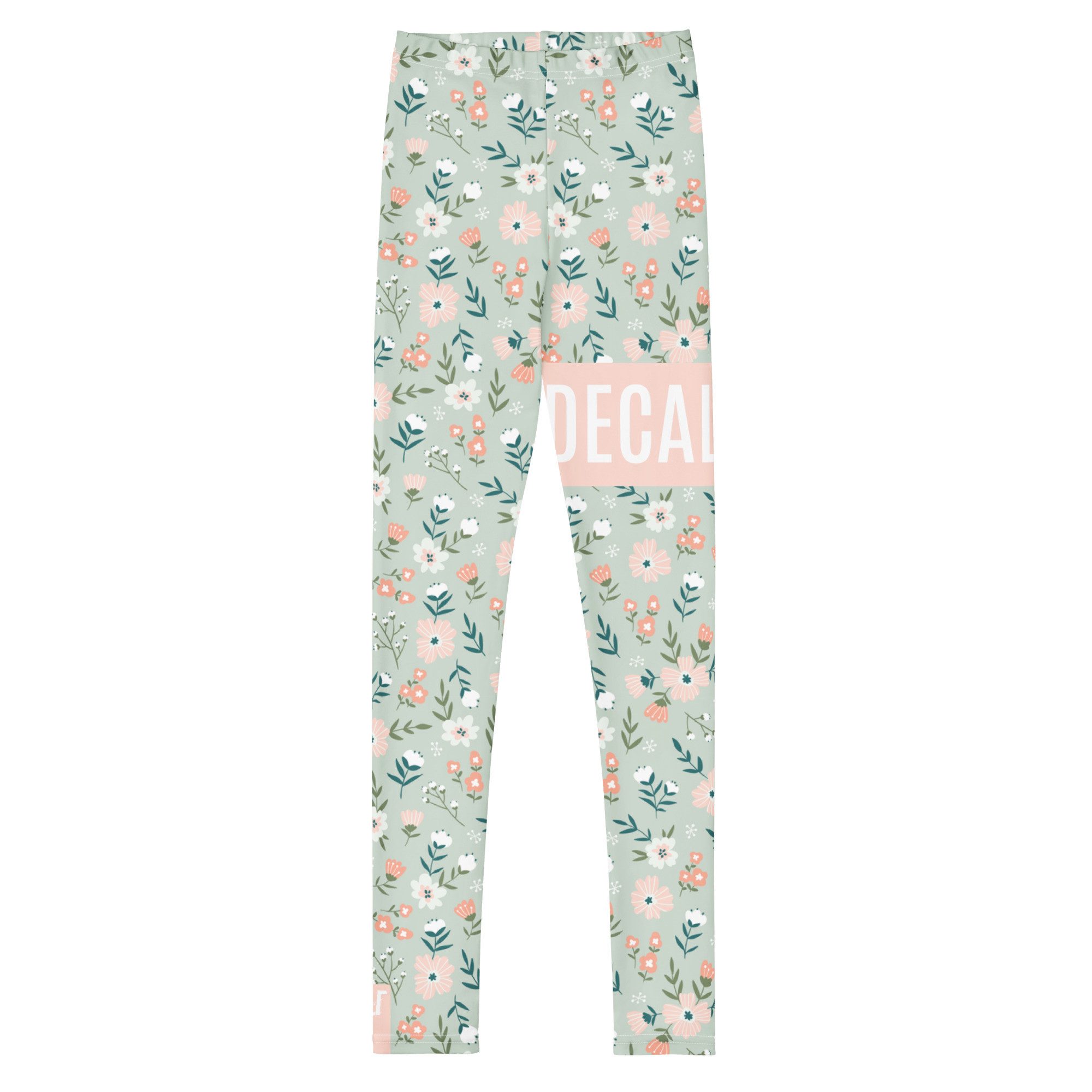 DECALVIBES Leggings Mädchen Leggings für Kinder & Jugendliche Urban Side Happy Flowers 4-Wege-Stretch, weiches Material, formstabil, komfortabler Sitz