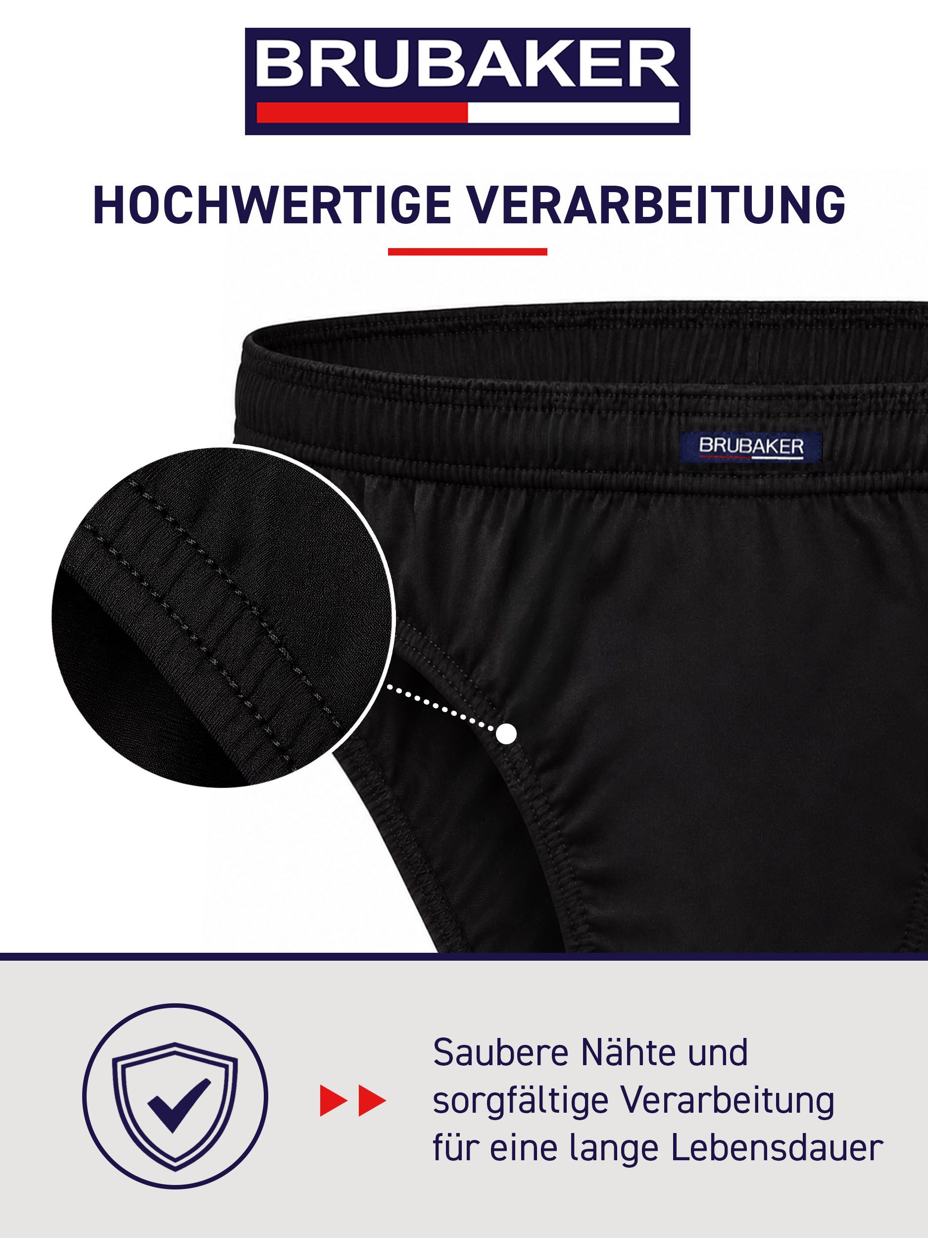 BRUBAKER Slip Herren Unterhose aus Baumwolle (Spar-Pack, 7-St., 7er-Pack) Großpackung Männer Unterwäsche, sehr bequeme Passform – Bild 5 von 5