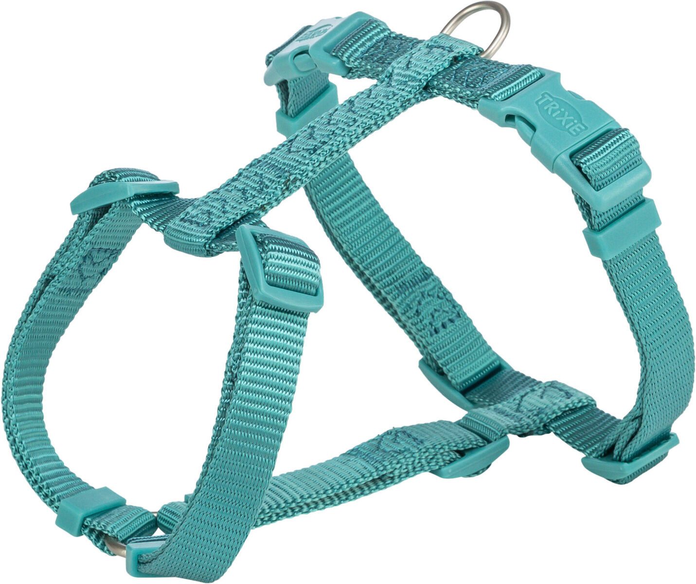 TRIXIE Hunde-Geschirr Premium H-Geschirr - aqua - 42–60 cm/15 mm, Gurtband