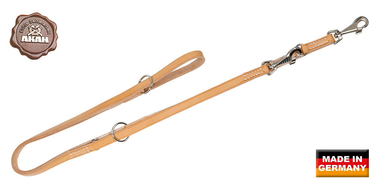 AKAH Hundeleine AKAH Polizeileine aus Fahlleder
