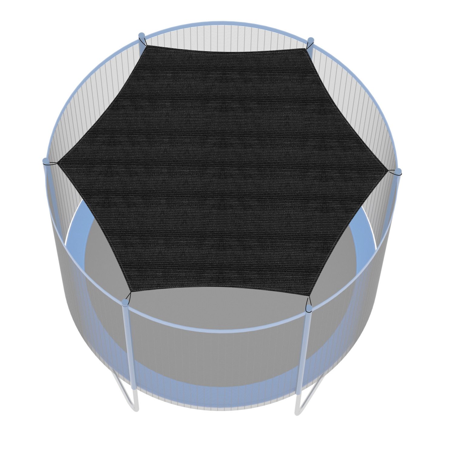 Trampolin-Randabdeckung Sonnensegel für Trampolin, Reißfest Anti-UV-Trampolin-Sonnenschutz