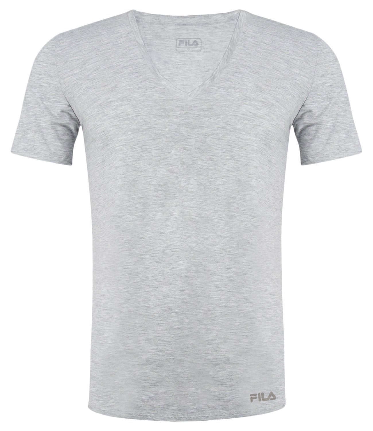 400 Baumwolljersey T-Shirt V-Neck grey aus weichem Fila
