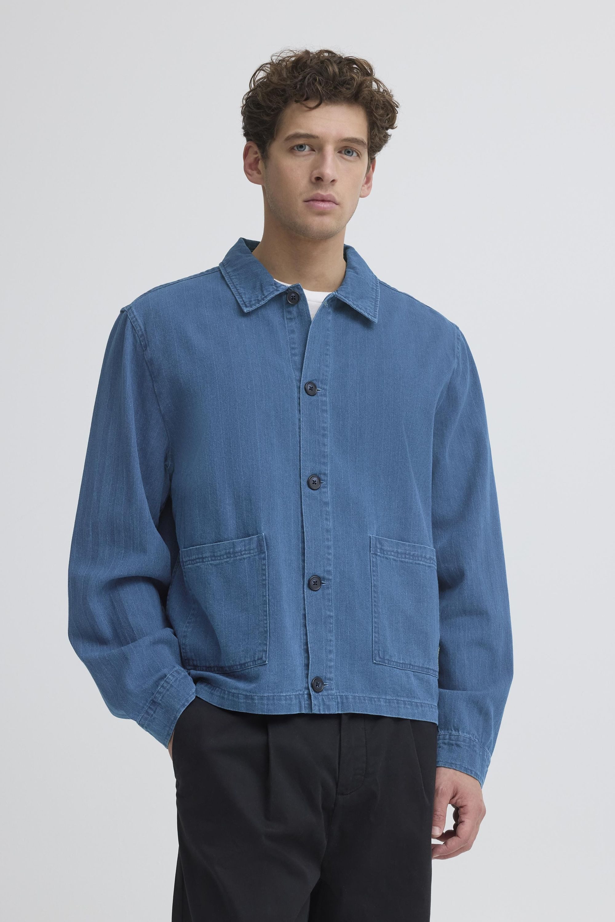 Casual Friday Hemdjacke CFAsplund Modisches Denim Overshirt
