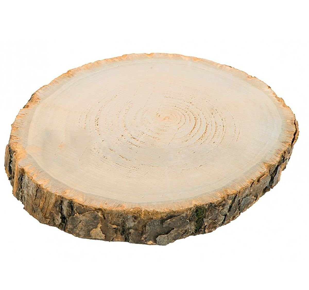 CHAKS Rindenscheiben Holzscheibe 30cm Durchmesser