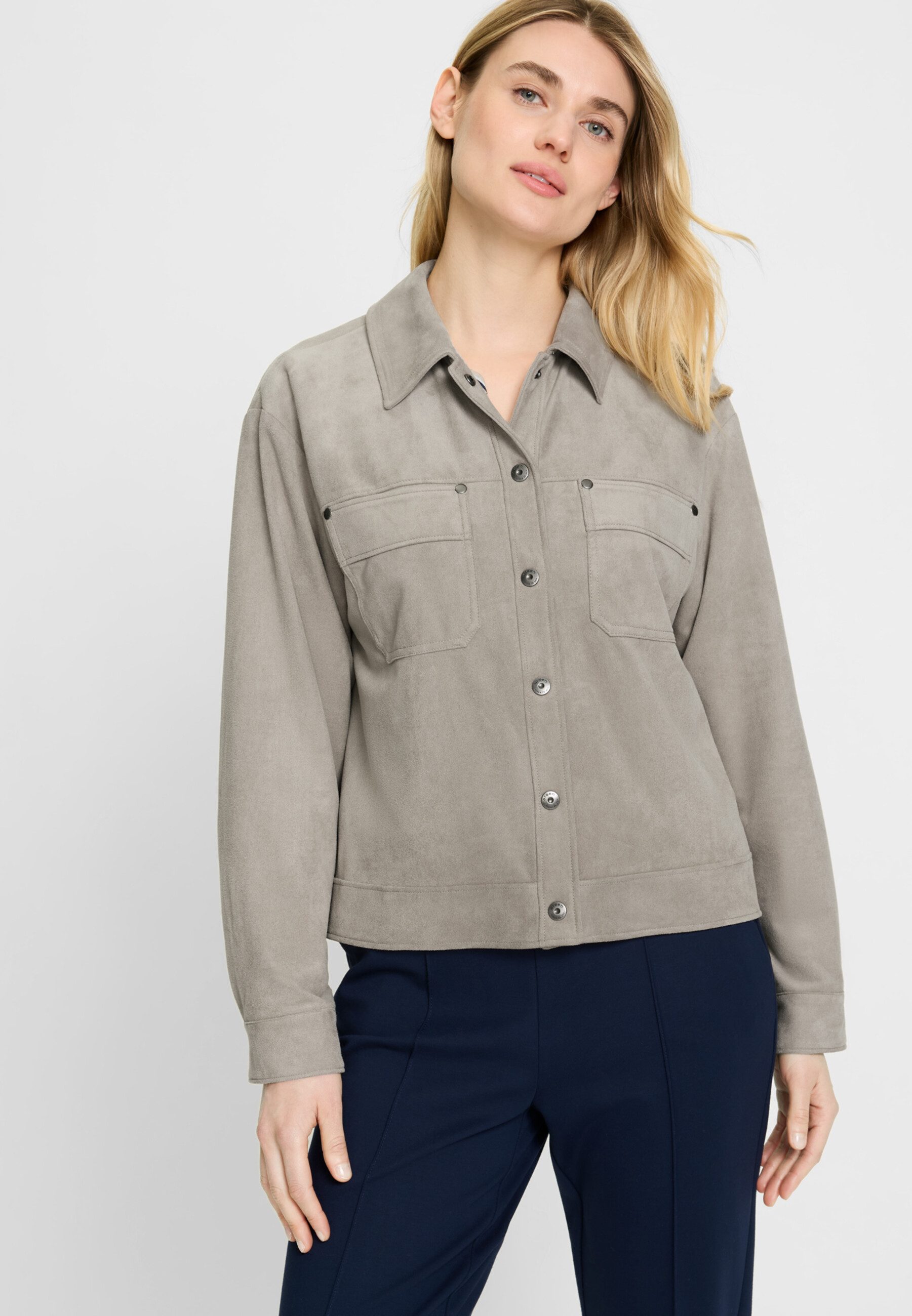 Olsen Jackenblazer mit Hemdkragen