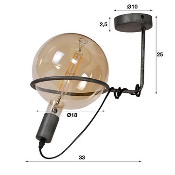 famlights Deckenleuchte, Deckenleuchte Kim in Silber E27 G200, keine Angabe, Leuchtmittel enthalten: Nein, warmweiss, Deckenlampe, Deckenbeleuchtung, Deckenlicht