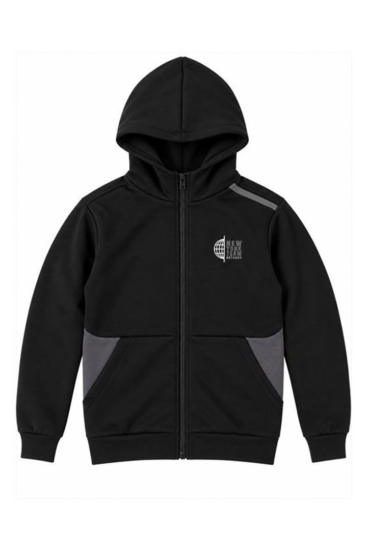 THREE OAKS Kapuzenfleecejacke Boys Sweat Jacke mit Hoodie