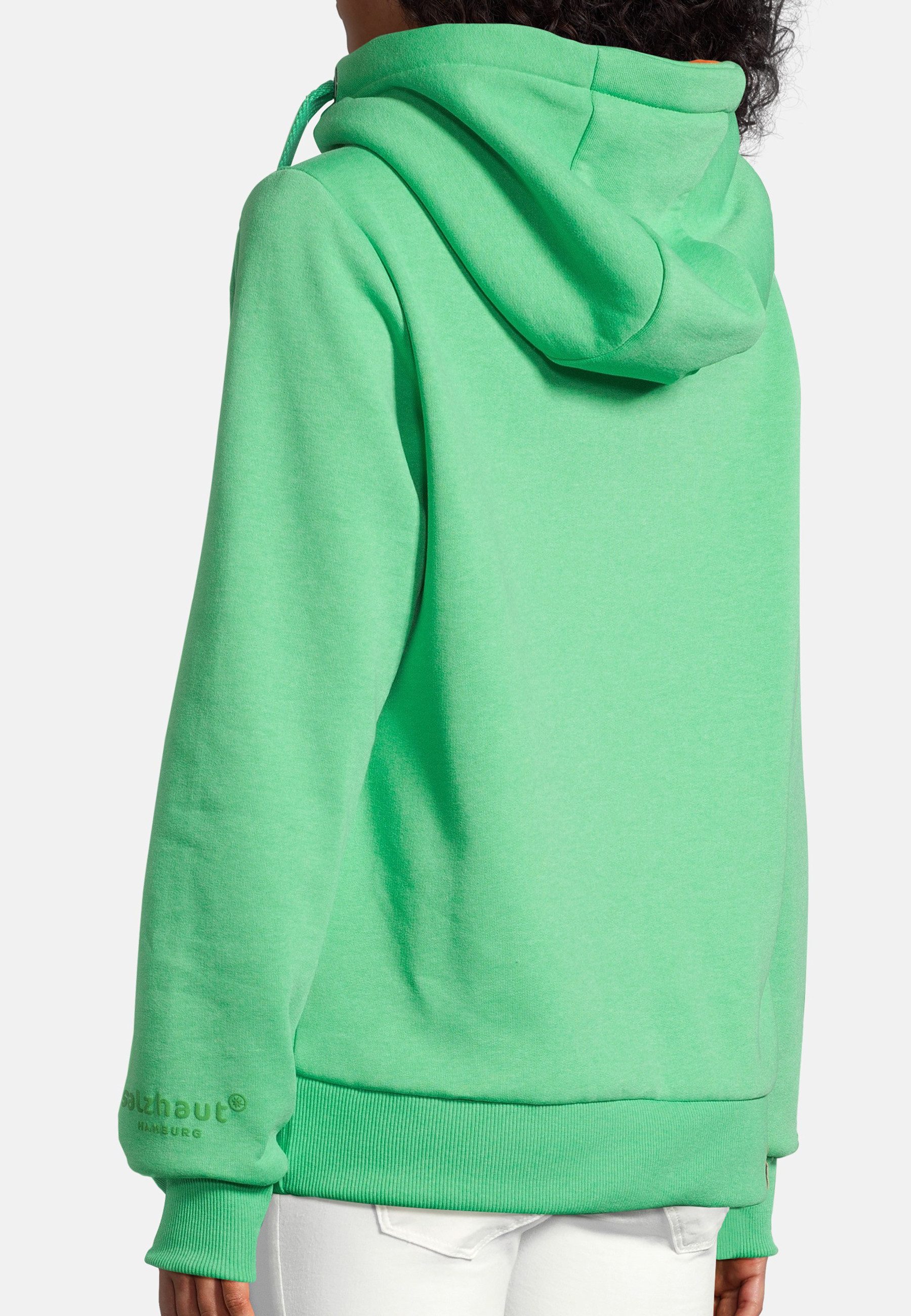 salzhaut Hoodie SÜNN Damen Tailliert salzhaut Kapuzenpullover – bequemer Fit und nordisch klares Design – Bild 4 von 5