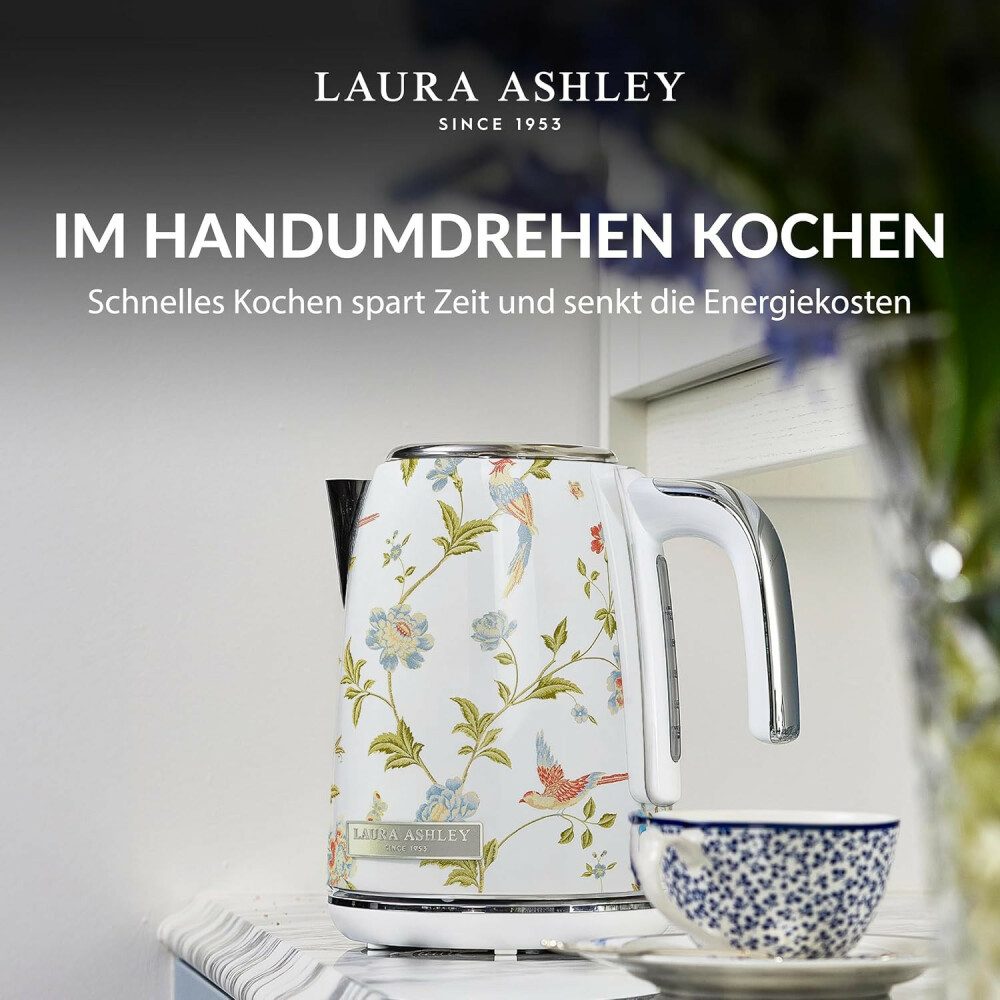LAURA ASHLEY Wasserkocher Laura Ashley Wasserkocher 1,7L, 2200W, kabellos – Elveden White VQ, 1.7 l, 2200 W – Bild 5 von 5