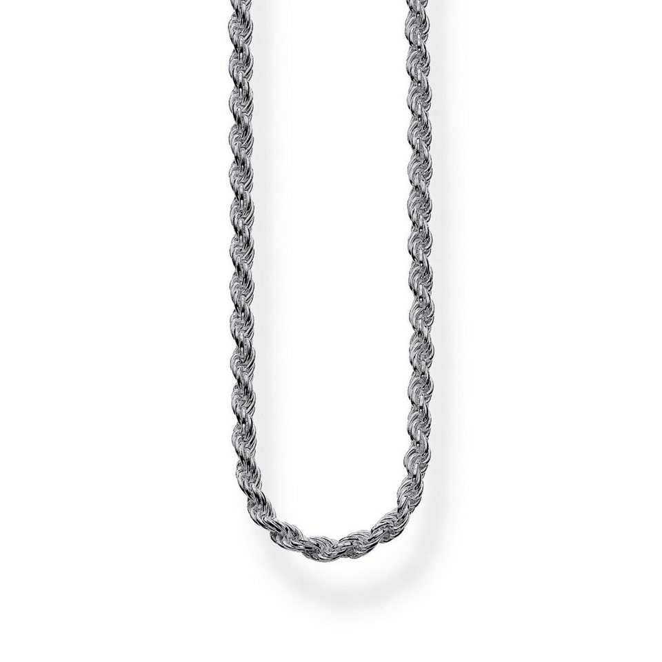 THOMAS SABO Kette ohne Anhänger KE1349-637-12 Kordelkette Sterling-Silber  Geschwärzt 70 cm