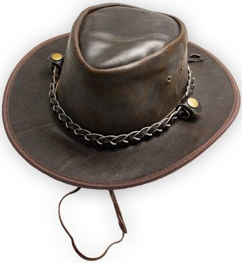 Running Bear Cowboyhut »Cowboyhut Lederhut knautschbar - Gr. M-XL Westernhut Australian Hat mit Hutband«