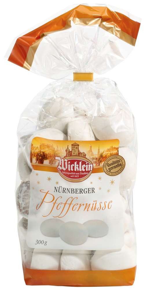 Wicklein Süßigkeit, Wicklein Würzige Lebkuchen Pfeffernüsse mit weißer Zuckerglasur 300g